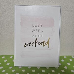 Inspirational Wall Art with Gold and Pink Accents